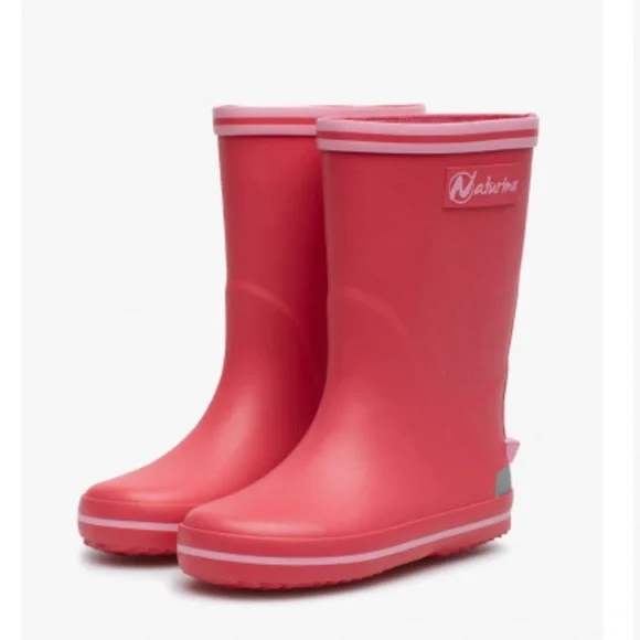 NWT NATURINO RAIN BOOT Wellies in Fuchsia - Picture 1 of 13